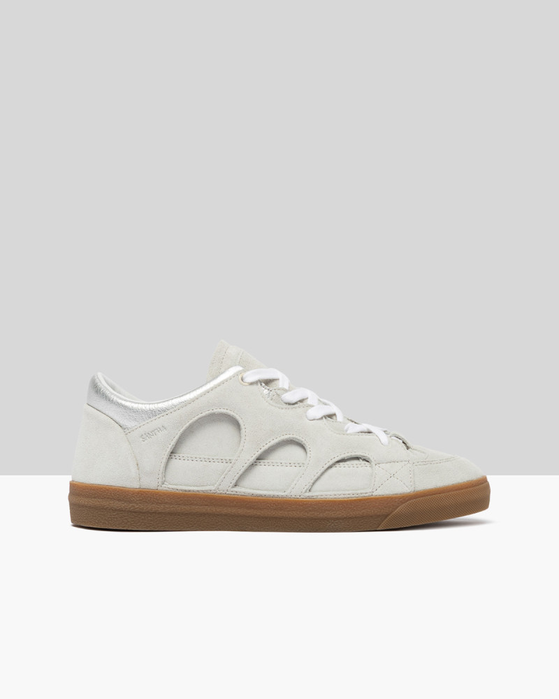 SANTHA LOVE PARK SUEDE WHITE-SILVER
