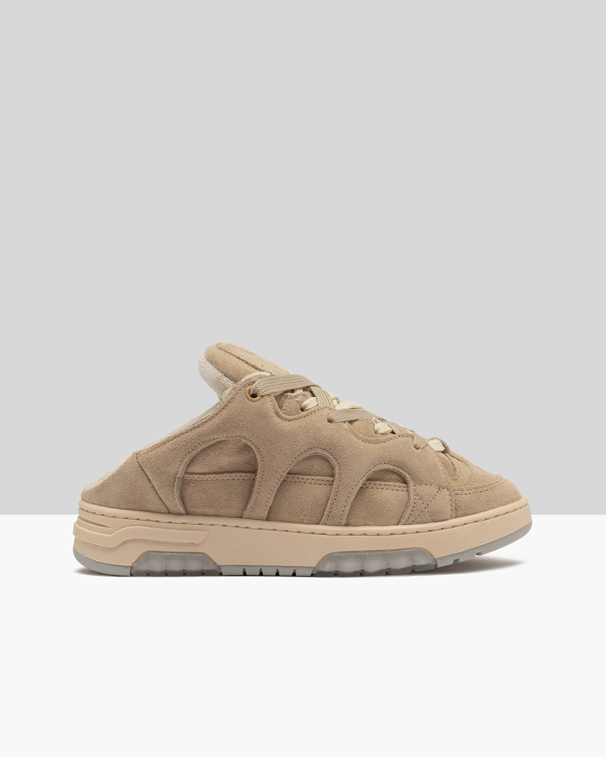 SANTHA: SANTHA MODEL 1 SABOT SUEDE LIGHT SAND