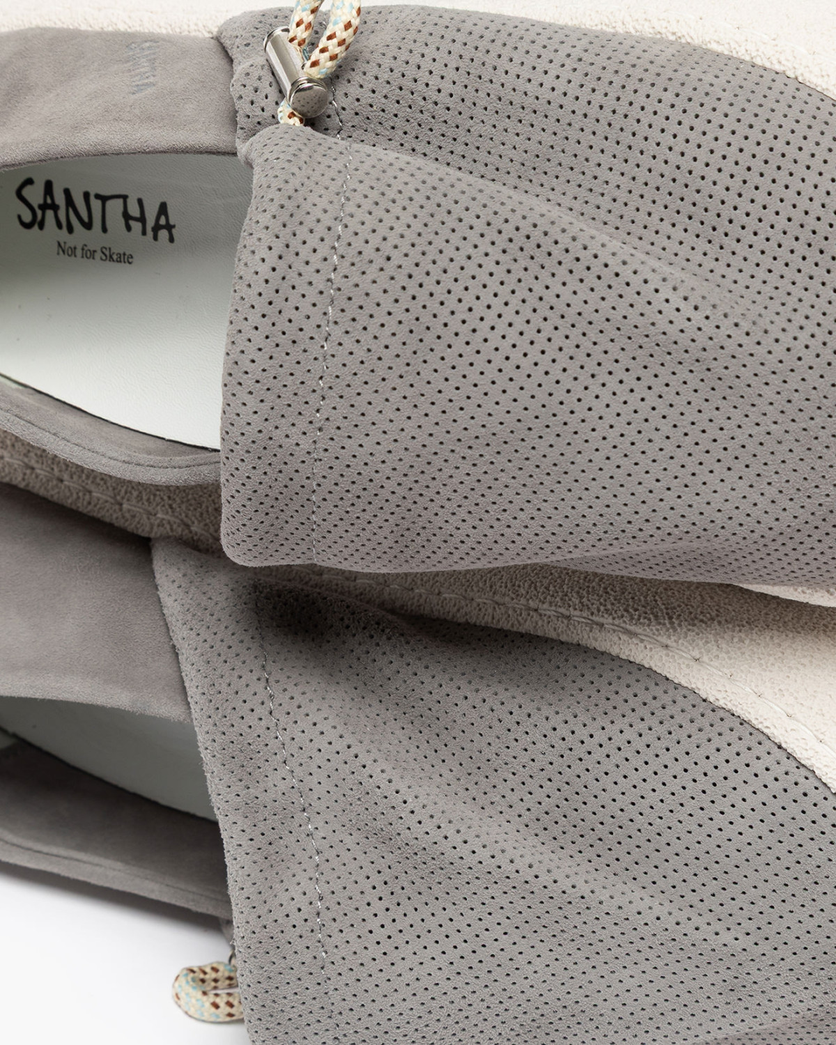 SANTHA: SANTHA IMSOUANE PERFORATED GREY