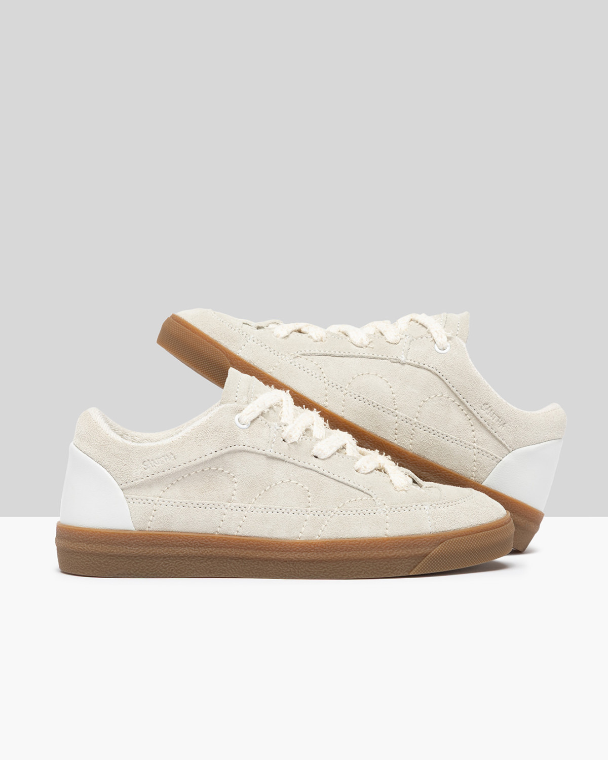 SANTHA: SANTHA LOVE CUT SUEDE CREAM