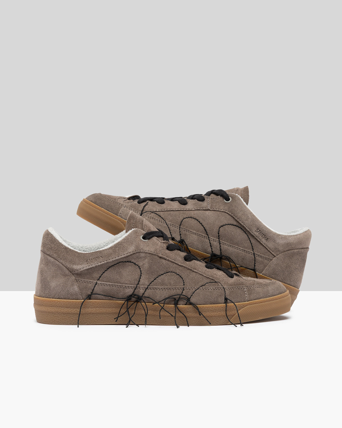 SANTHA: SANTHA LOVE CUT SUEDE TAUPE