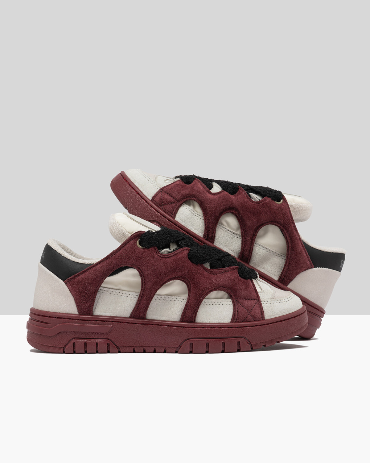 SANTHA: SANTHA MODEL 1 CONTRAST BURGUNDY 