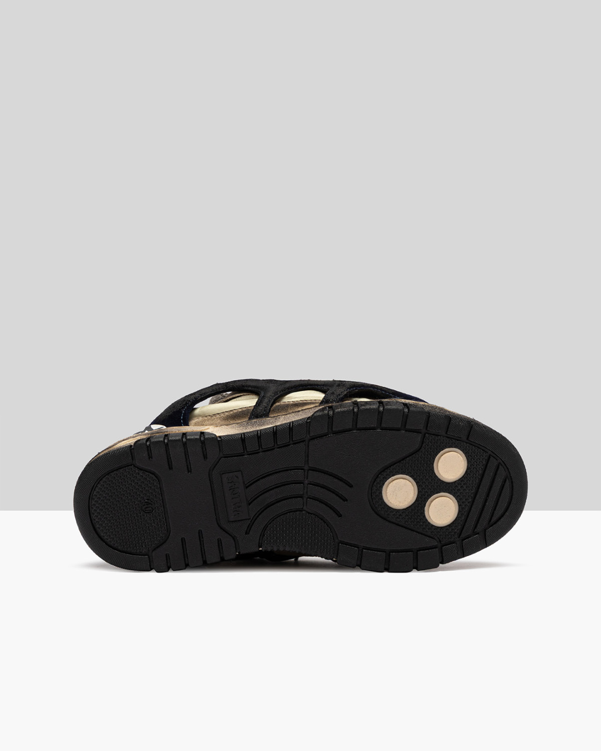 SANTHA: SANTHA MODEL 1 DESTROYED CREAM-NAVY