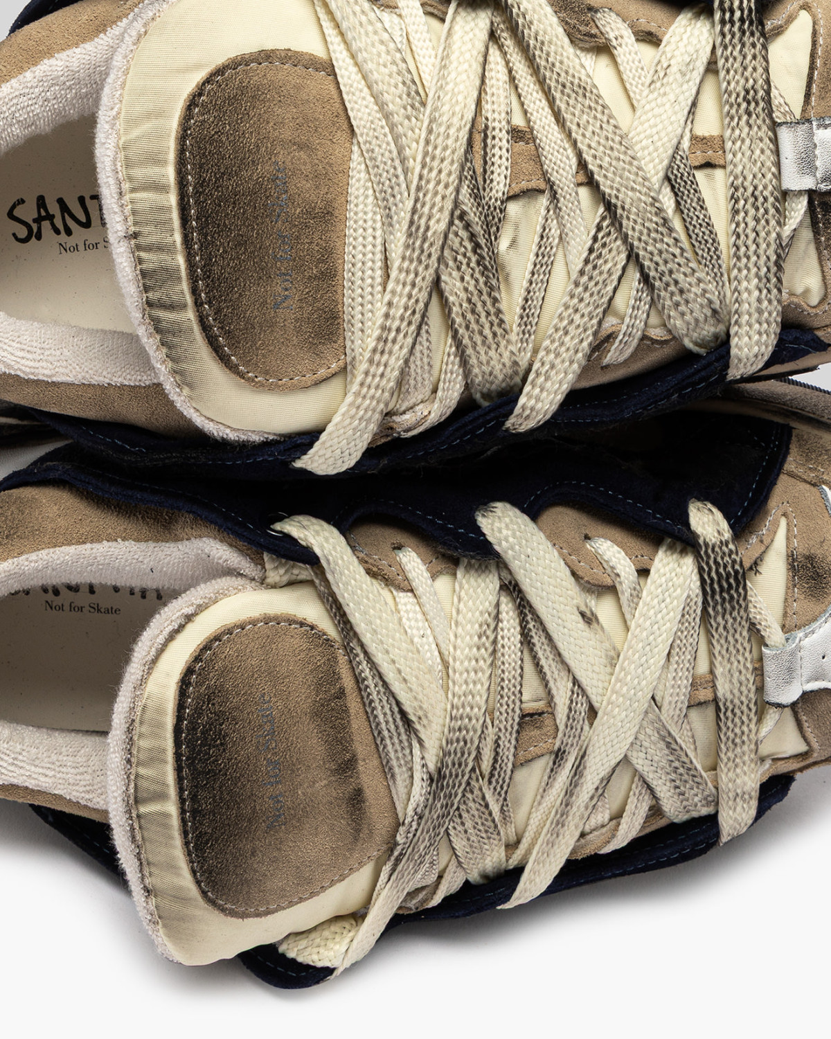 SANTHA: SANTHA MODEL 1 DESTROYED CREAM-NAVY