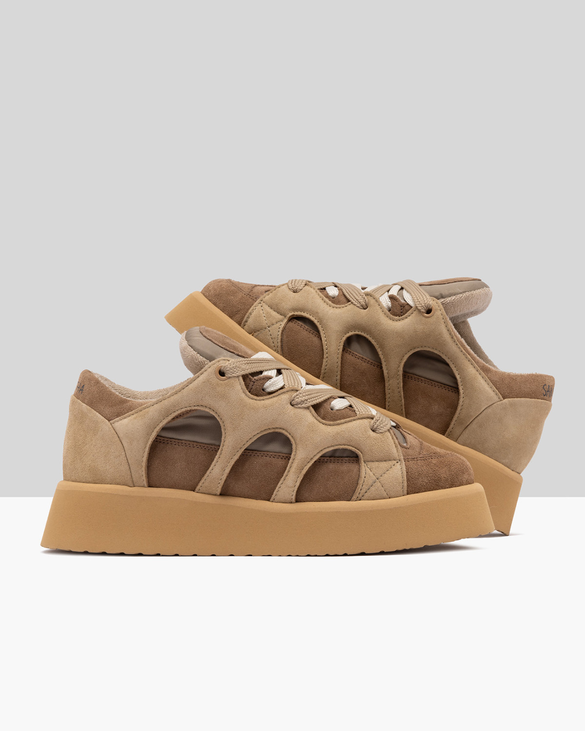 SANTHA: SANTHA MODEL 1 PLATFORM BEIGE-MUD 