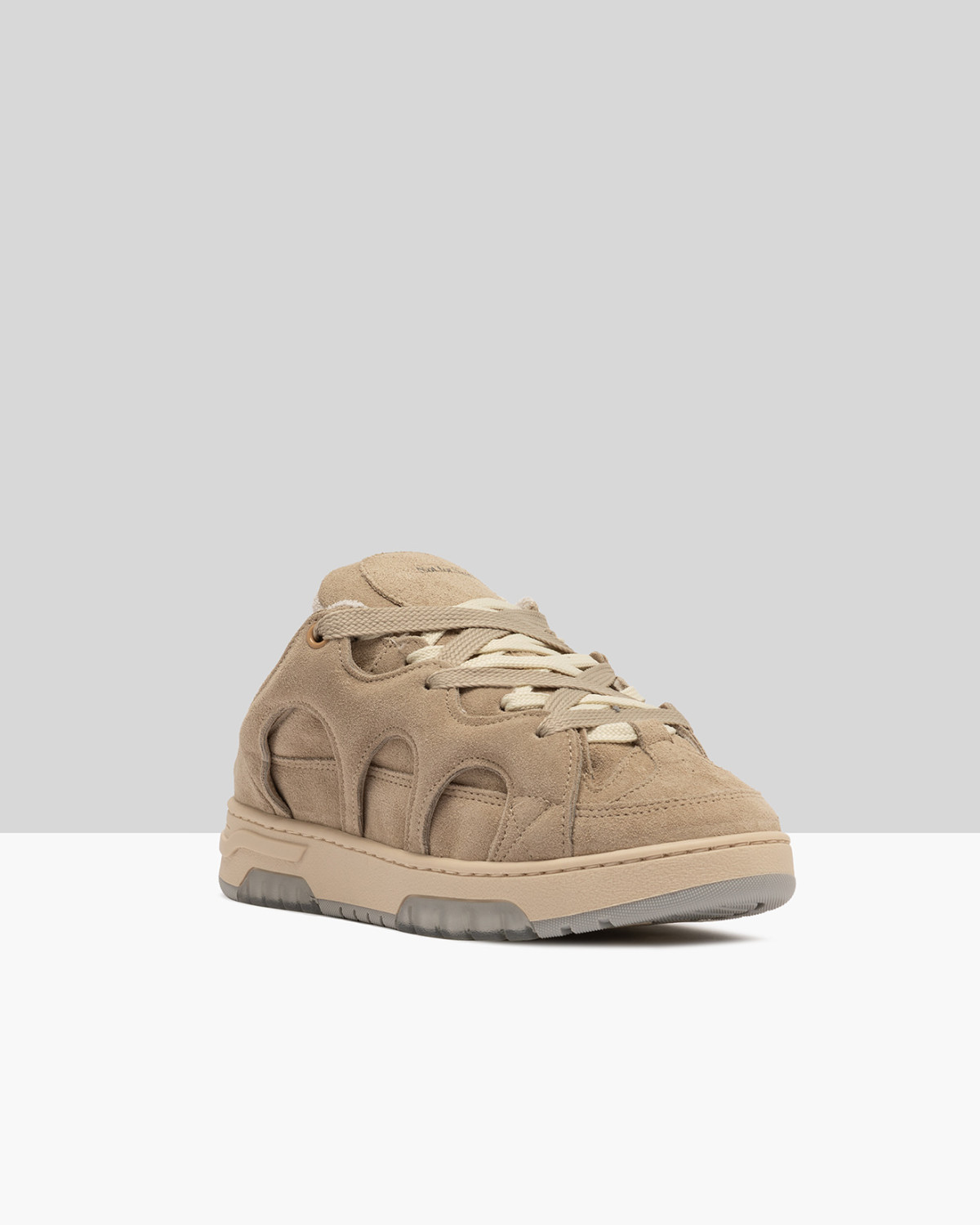 SANTHA: SANTHA MODEL 1 SABOT SUEDE LIGHT SAND