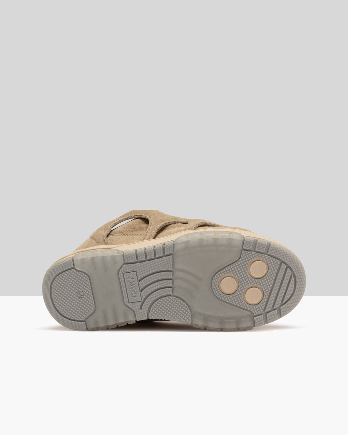 SANTHA: SANTHA MODEL 1 SABOT SUEDE LIGHT SAND