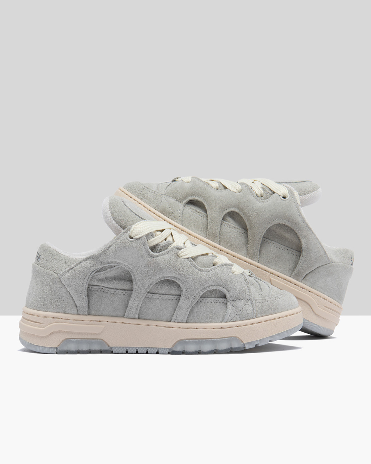 SANTHA: SANTHA MODEL 1 SUEDE GRIGIO