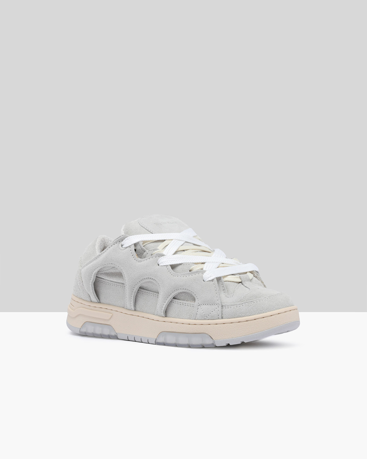 SANTHA: SANTHA MODEL 1 SUEDE LIGHT-GREY