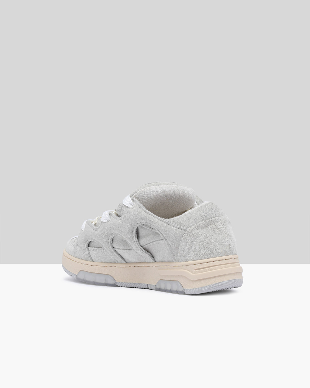 SANTHA: SANTHA MODEL 1 SUEDE LIGHT-GREY