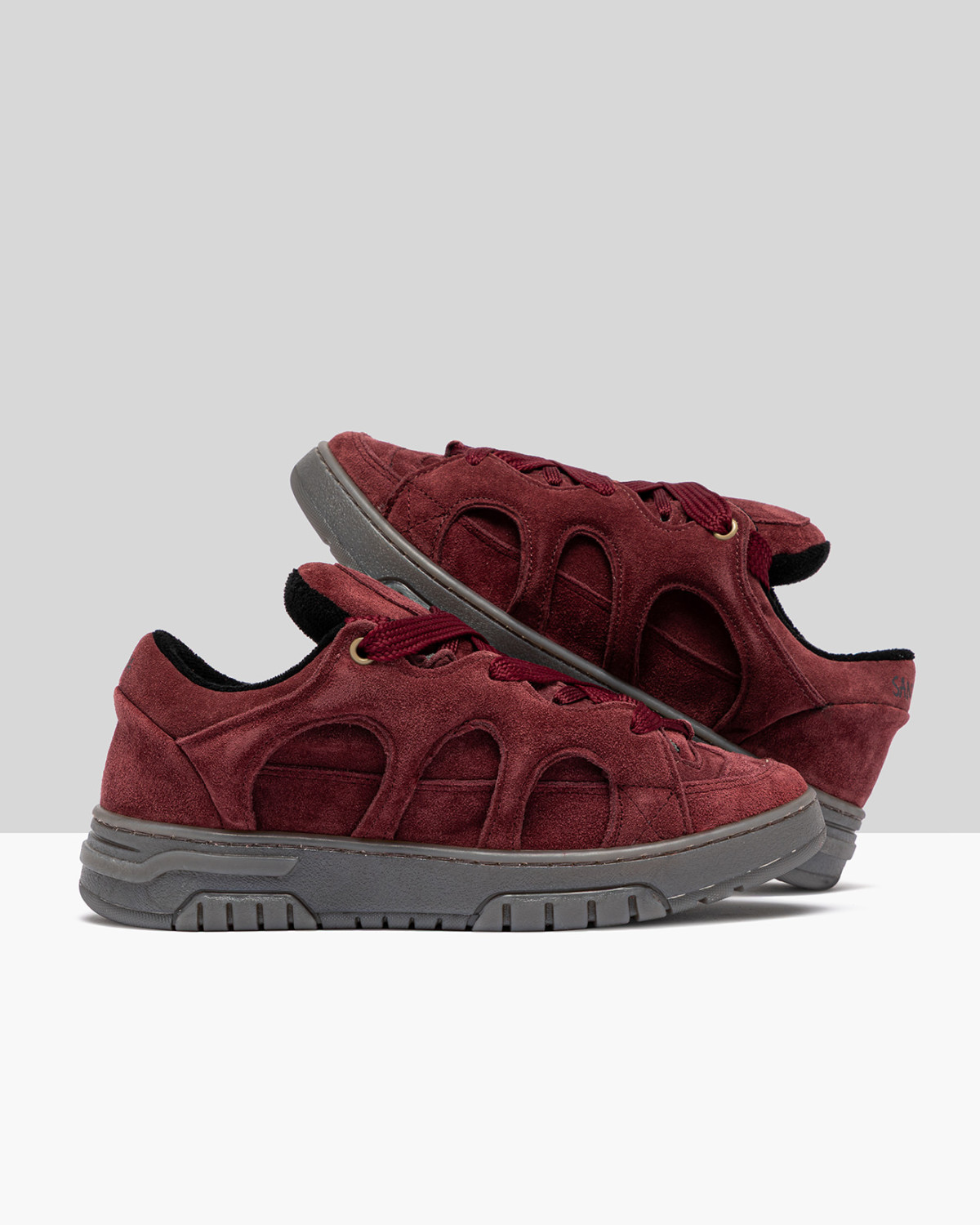 SANTHA: SANTHA MODEL 1 TOTAL SUEDE BURGUNGY 