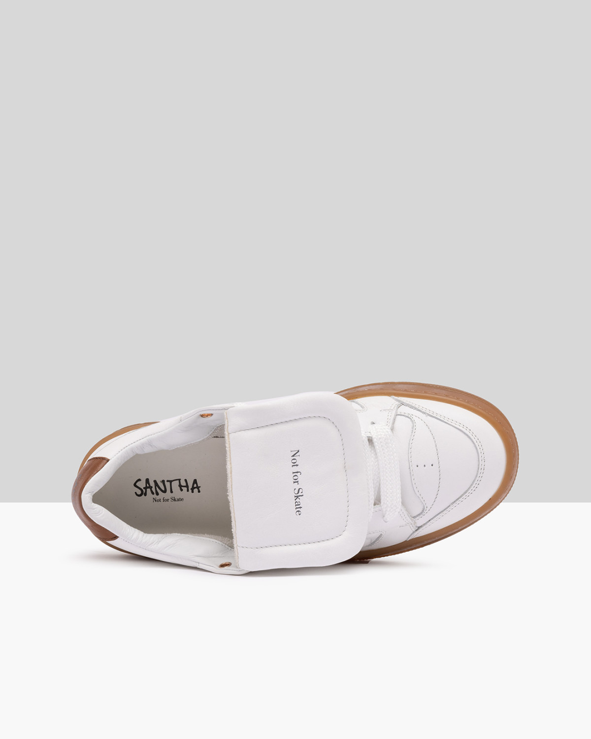 SANTHA: SANTHA MODEL 2 SOCCER BASIC WHITE-CUOIO 