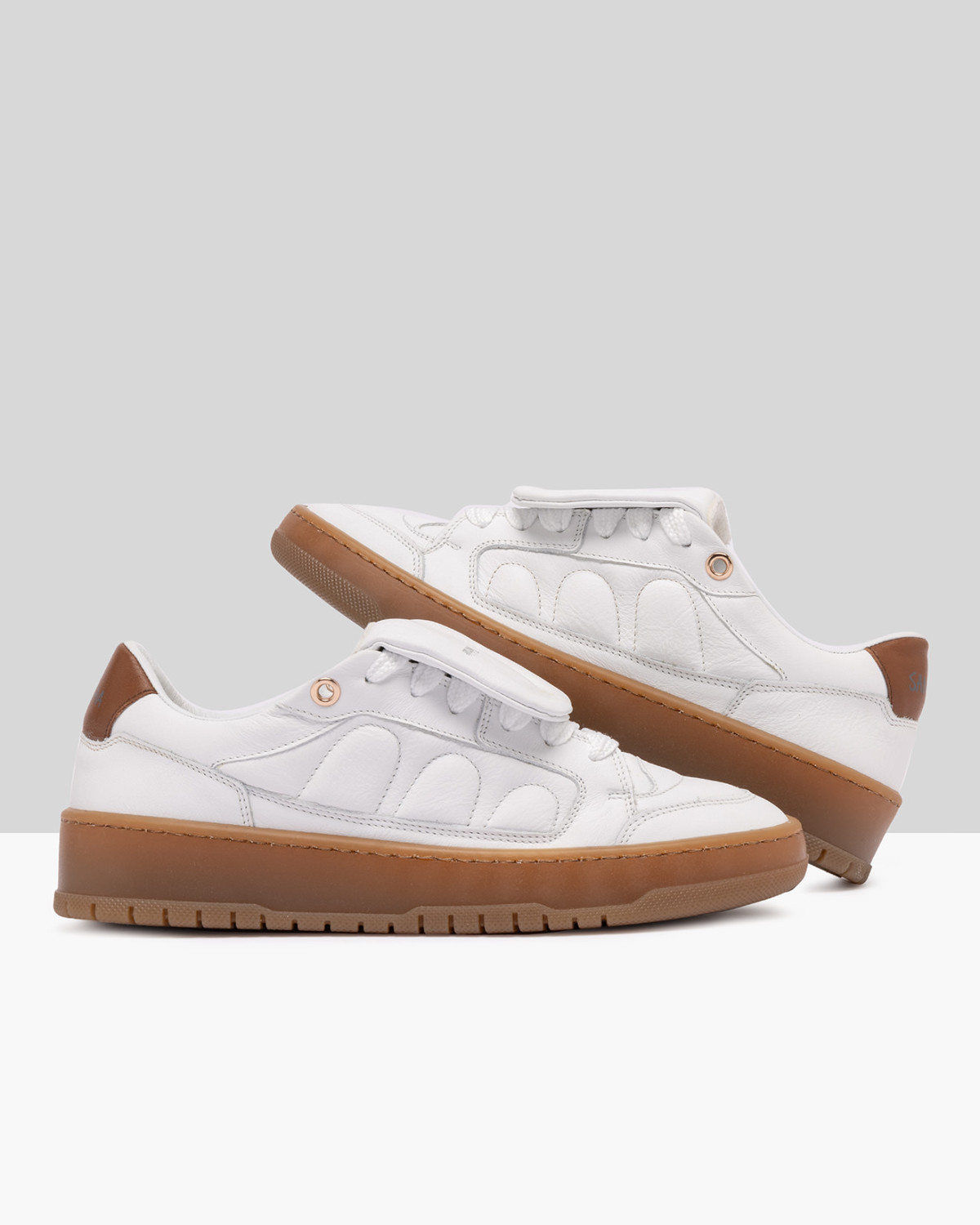 SANTHA: SANTHA MODEL 2 SOCCER BASIC WHITE-CUOIO 
