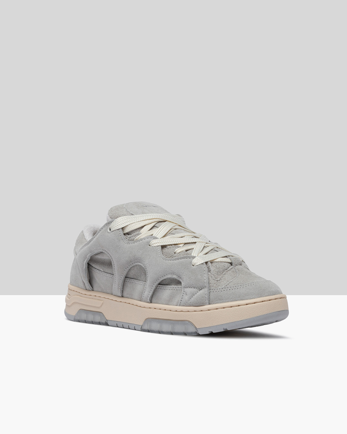 SANTHA: SANTHA MODEL 1 SUEDE LIGHT-GREY