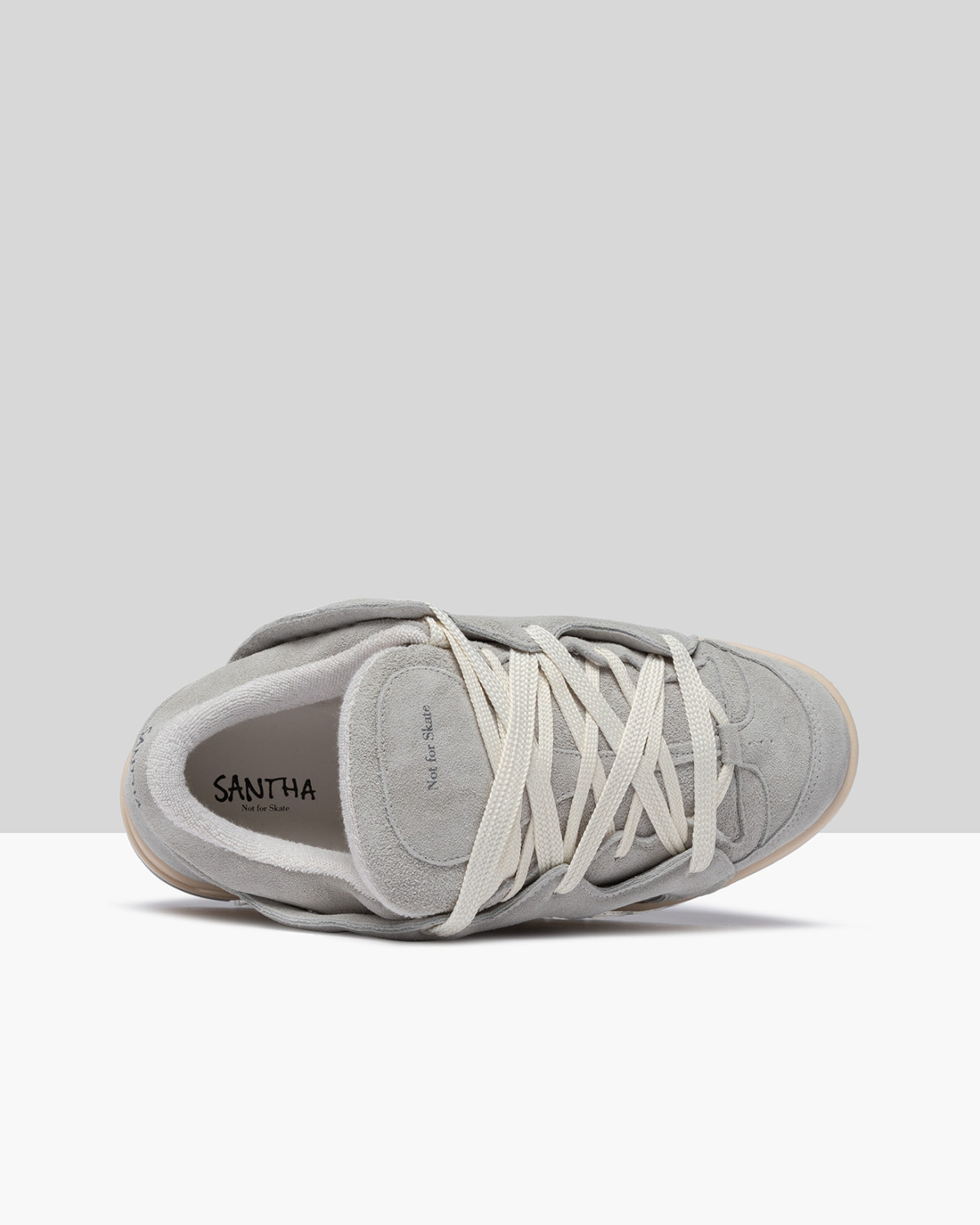 SANTHA: SANTHA MODEL 1 SUEDE LIGHT-GREY